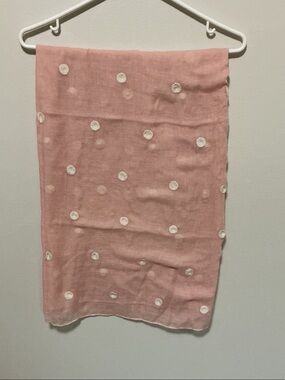 Pink Polka Dot Lightweight Scarf